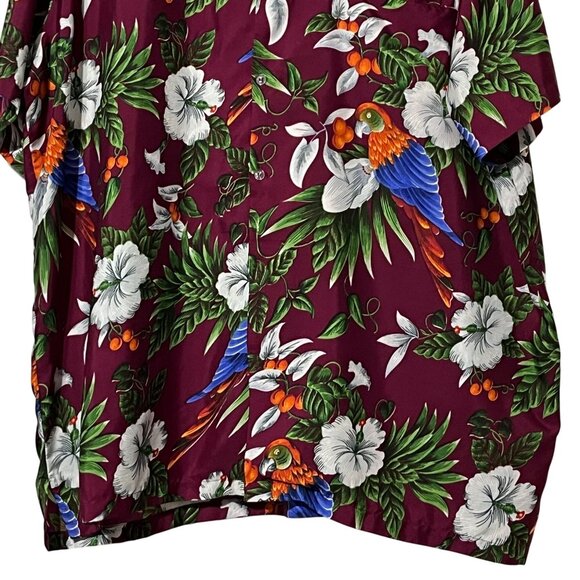 Mens Hawaiian Shirt Size 4XL King Kameha Parrot Floral Print - Picture 4 of 8